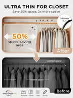 SMARTOR Plastic Hangers 50 Pack, Heavy Duty Plastic Hangers - Image 3