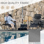 Sweetcrispy Zero Gravity Chairs, Set of 4 Portable Recliner Beach Camping Patio Outdoor Folding Lounge Chair with Cup Holder Trays and Adjustable Pillow for Poolside, Garden, Backyard, Lawn (Black) - Image 3