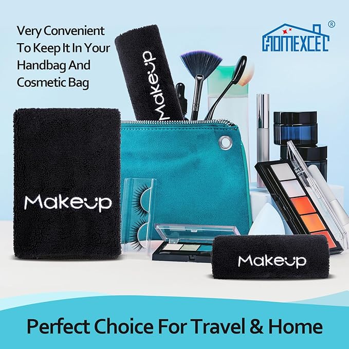 HOMEXCEL Makeup Remover Cloth 6 Pack, Premium Washable Soft 13x13 Inch Facial - Image 7