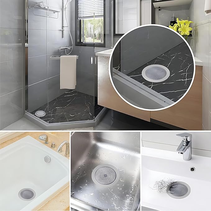 Shower Drain Hair Catcher 3.5 inch Small, Bathroom Sink Hair Stopper Sink Drain - Image 6