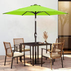 AreShark 7.5FT Patio Umbrella Table Market Umbrella with 6 Sturdy Ribs, Button Tilt/Crank Heavy-Duty Round Outdoor Umbrellas for Garden, Deck, Backyard,and Pool, Apple Green - Image 2