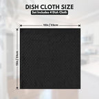 Infinitee Xclusives Premium Dish Cloth 100% Cotton 12 x 12 Inches |Pack of 4| - Image 3