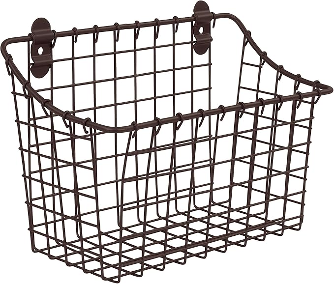 Spectrum Diversified Vintage Wall Mount Storage Basket by Spectrum