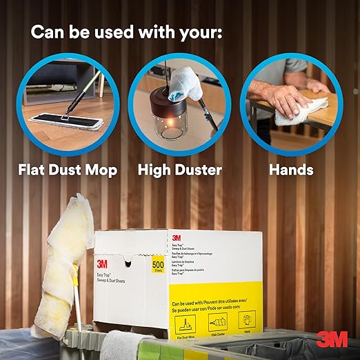 3M Easy Trap Sweep and Dust Sheets, 1 Roll of 60 8" x 6" Sheets, Disposable - Image 8