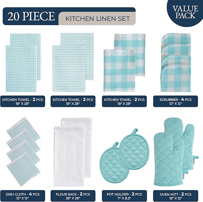 LANE LINEN Kitchen Towels and Dishcloths Sets - Image 2