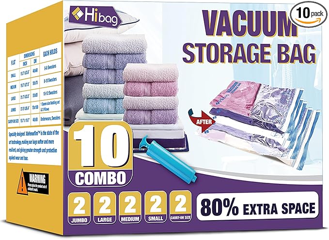 HIBAG Vacuum Storage Bags, Space Saver Bags by HIBAG