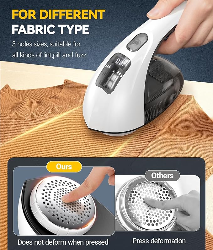 Rechargeable Fabric Shaver and Lint Remover, 3-Speed Adjustable Sweater Shaver - Image 5