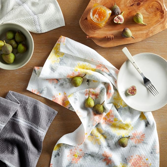 Martha Stewart Amber Floral Kitchen Towel Set 4-Pack - Image 2