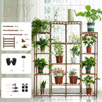 Uneedem Tall Shelf for Multiple Plants Indoor Outdoor 14 Tiers 16 Pot Holder Large Rack Wood Stand Shelves for Room Corner Balcony Garden Patio - Image 6