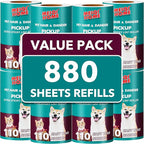 MEIQIHOME Extra Sticky Lint Roller Refills Only, 880 Easy-Tear Sheets by MEIQIHOME