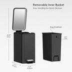 EKO Small Bathroom Trash Can - Image 2
