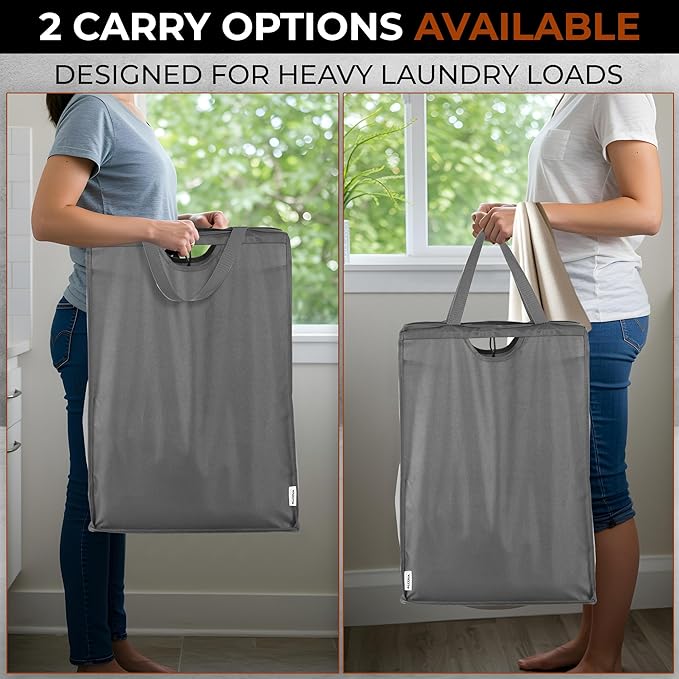 ALCOVA 2 Pack Hanging Laundry Hamper, Space-Saving Mesh Hanging Laundry Bag - Image 7