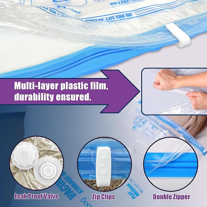 XXL Jumbo 47''X35'' Vacuum Storage Space Bags Extra Large - Image 6
