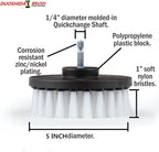 Drill Brush 5 inch Soft Bristle White Quick Change Shaft - Image 2