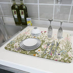 Aportt Spring Floral Wildflower Dish Drying Mat - Image 6