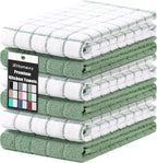 Homaxy Premium Cotton Kitchen Towels 16"x 28", Large Natural Ring Spun 390 GSM by Homaxy