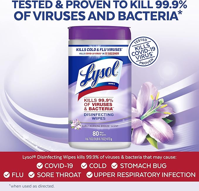 Lysol Disinfectant Wipes, Dorm Room Essentials - Image 3