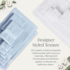 NY Loft 100% Cotton Hand Towel 6 Pack | Super Soft & Absorbent Quick-Dry Hand - Image 5