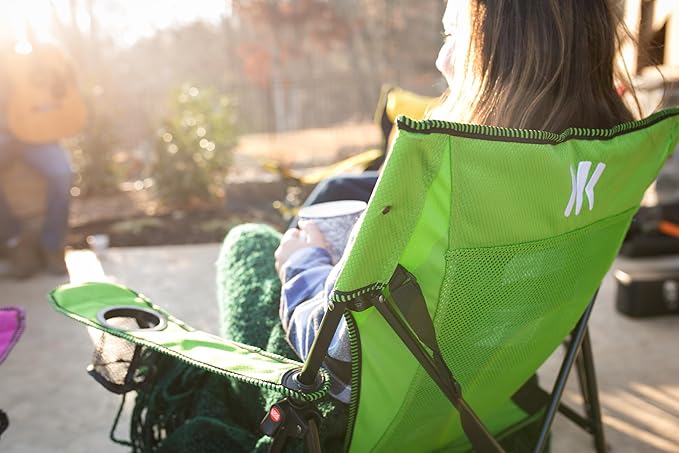 Kijaro Dual Lock Portable Camping Chairs - Enjoy the Outdoors with a Versatile Folding Chair, Sports Chair, Outdoor Chair & Lawn Chair - Dual Lock Feature Locks Position – Ireland Green - Image 2