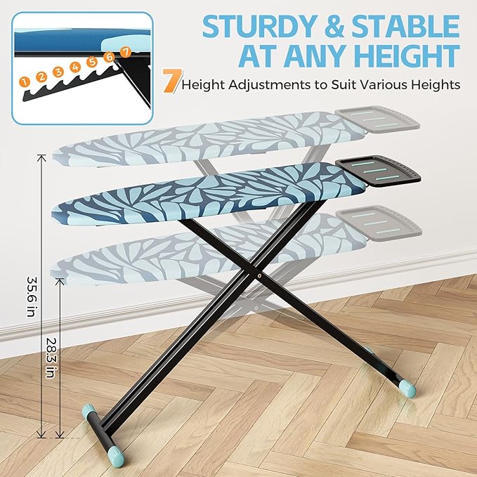 APEXCHASER Ironing Board Full Size, Iron Board and Ironing Board Set Height - Image 2