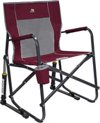 GCI Outdoor Freestyle Rocker Camping Chair | Portable Folding Rocking Chair with Solid, Durable Armrests, Drink Holder & Comfortable Backrest — Cinnamon - Image 5