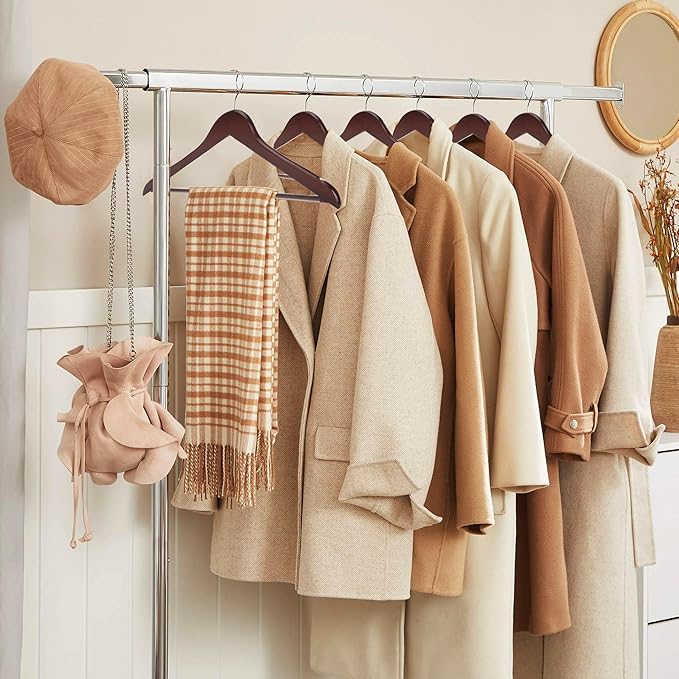 JS HANGER Wooden Coat Hangers, 20 Pack High Grade 17.5 Inch Wood Suit Hangers - Image 2