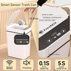 3 Pack Bathroom Trash Can 2.6 Gallon Small Touchless Automatic Motion Sensor - Image 3