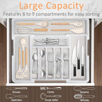 Large Silverware Drawer Organizer Expandable Kitchen Utensil Organizer BPA Free - Image 4