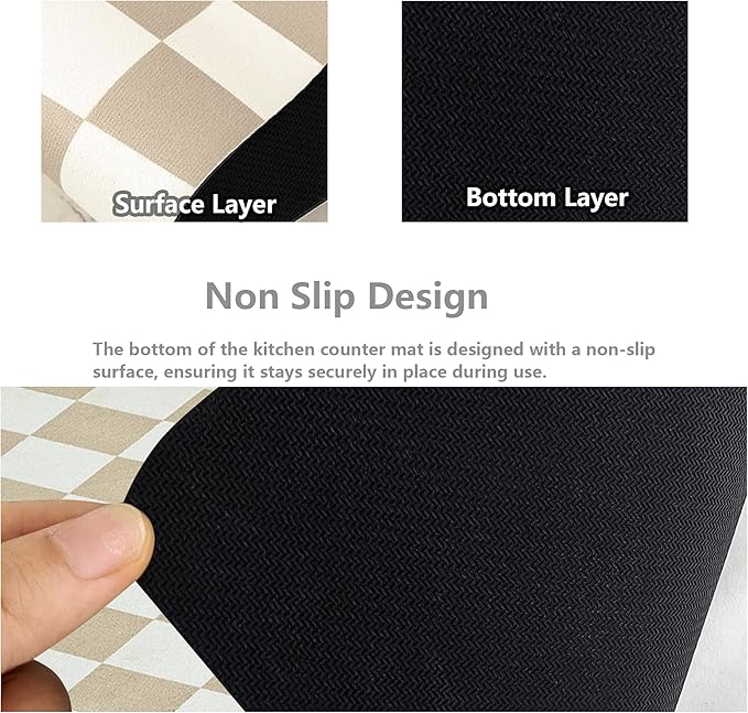 Coffee Mat Checkered Dish Drying Pad - Image 5