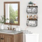Hanging Wall Fruit Basket for Kitchen Counter 2 Pack, Stackable Wire Baskets - Image 4