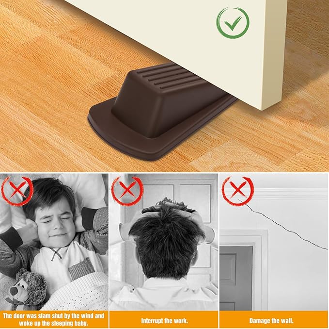 Crosize 5 Pack Door Stoppers for Bottom of Door, Premium Rubber Door Stops - Image 4
