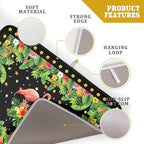 Giwawa Tropical Flamingo Dish Drying Mat Palm Leaves Absorbent Dishes Drainer - Image 4