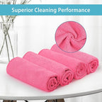 HOMEXCEL Pink Microfiber Cleaning Cloth, 8 Pack Cleaning Towels - Image 3