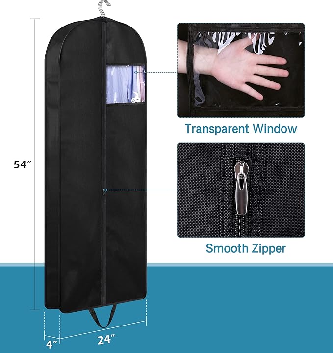 KIMBORA 54" Garment Bag for Travel, Gusseted Suit Bags for Men - Image 7