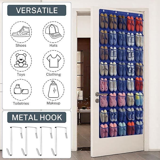 40-Pocket Over the Door Shoe Organizer - Image 2