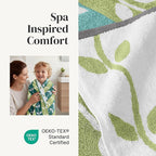 Modern Threads Organic Vines 6-Piece 100% Cotton Towel Set – Yarn Dyed Jacquard - Image 4