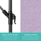 Best Choice Products 10ft Offset Cantilever Hanging Market Patio Umbrella, 8 Sturdy Ribs, Easy Adjustment - Lavender - Image 6