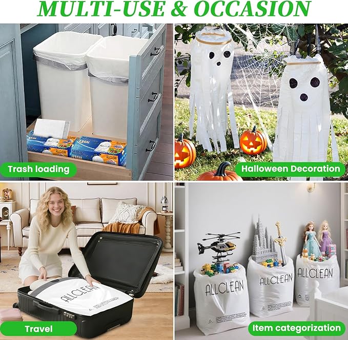 Trash Bags 13 Gallon Tall Kitchen Drawstring Garbage Bags, Fit 13 Gal Bins - Image 8