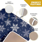 Winter blue Snowflake Dish Drying Mat - Image 4