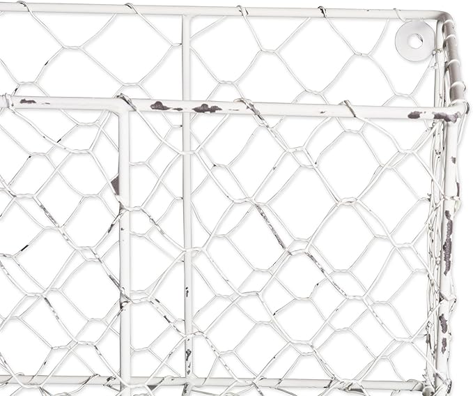 DII Chicken Wire Collection Farmhouse Vintage Wall Baskets, Medium Basket - Image 4