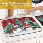 Christmas Snowman Dish Drying Mat - Image 7