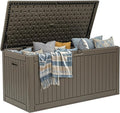 YITAHOME 260 Gallon Large Deck Box with Divider & Side Handles, Outdoor Double-Wall Storage for Patio Furniture Cushions, Garden Pool Accessories, Waterproof & Lockable by YITAHOME