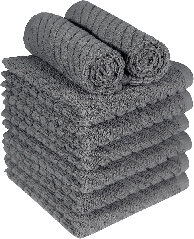 Bumble Towels Premium Kitchen Dish Cloths | 8 Pack | Diagonal Deluxe Dish Cloth - Image 4