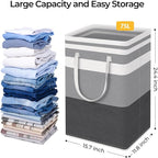 HomeHacks 4-Pack Large Laundry Basket, 75L Each Waterproof, Freestanding - Image 2