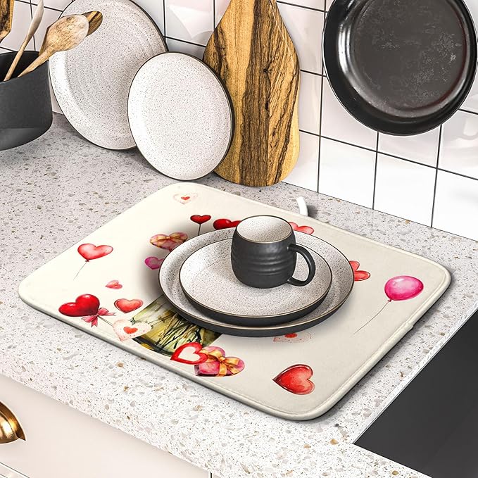 Valentine's Day Dish Drying Mat - Image 5