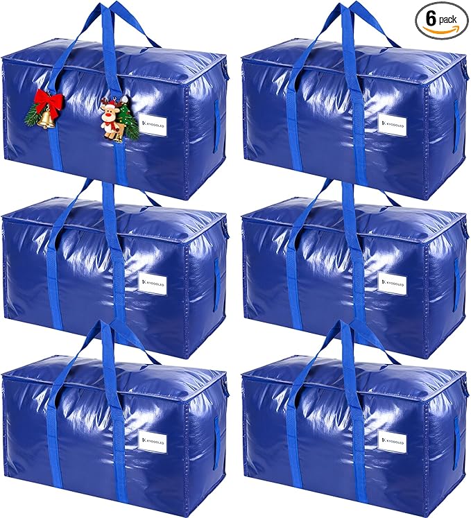 KYODOLED 6 Pack Extra Heavy Duty Blue Moving Bags by KYODOLED