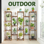 Uneedem Plant Stand Indoor Outdoor, Tall Plant Shelf for Multiple Plants, 17 Tiers Large Plant Rack Wood Plant Holder Plant Shelves for Room Corner Balcony Garden Patio - Image 6