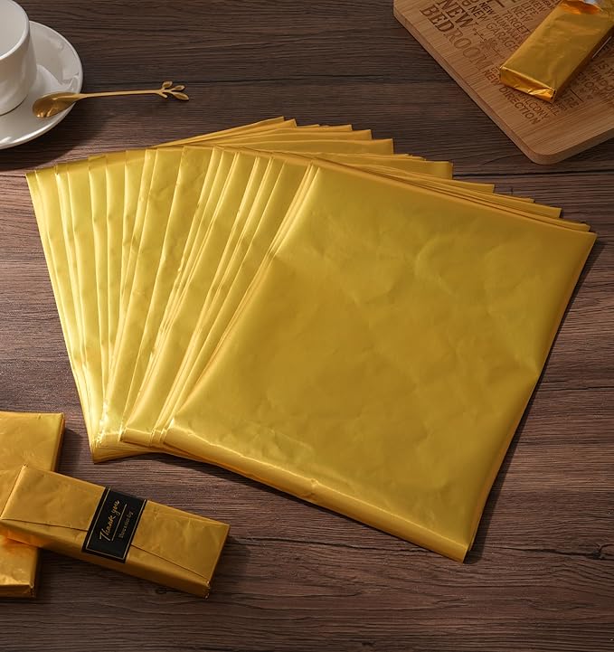 100 PCS Chocolate Bar Foil Wrappers, 11 x 7.9 Inch Aluminum Foil Candy Wrappers - Image 7