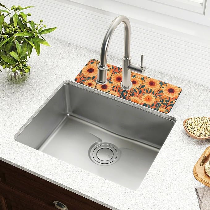 Kitchen Sink Splash Guard 2 PCS 30 Inch Sink Faucet Mat Splash Guard - Image 6