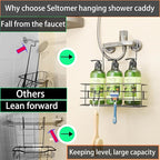 2pcs Single-Layer Shower Caddy Hanging Shower Orangizer Stainless Steel Shower - Image 4